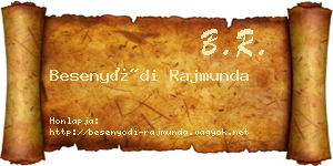 Besenyődi Rajmunda névjegykártya